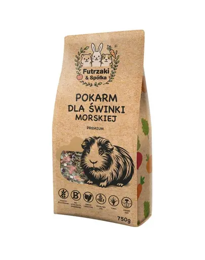KUCHNIA SZEFA Futrzaki i Społka hrana fara cereale pentru porcusori de Guineea 750 g