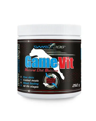 GAME DOG Vit 250 g vitamine si minerale pentru caini de toate varstele, sub forma de pulbere