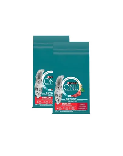 PURINA ONE Sterilcat 19,5 kg (2x9,75 kg) hrana uscata pentru pisici sterilizate, cu vita si grau