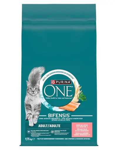 PURINA ONE Bifensis Adult 19,5 kg (2x9,75 kg) hrana uscata pentru pisici adulte, cu somon si grau