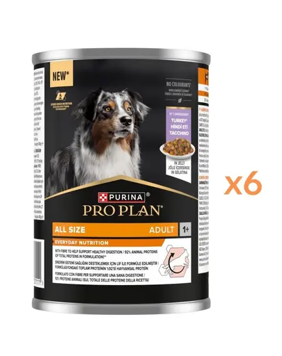 PURINA PRO PLAN Everyday Nutrition Adult 6x400 g hrana umeda pentru caini adulti, cu curcan