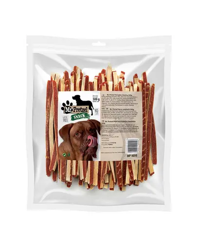 Recompense caini carne de cal pentru caini sensibili MR. PRETZEL Sandwich 500 g