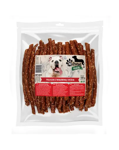 Batoane pentru caini caini MR. PRETZEL 500 g vita si organe