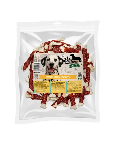 MR. PRETZEL Cuburi cu rata si cod 500 g recompense pentru caini