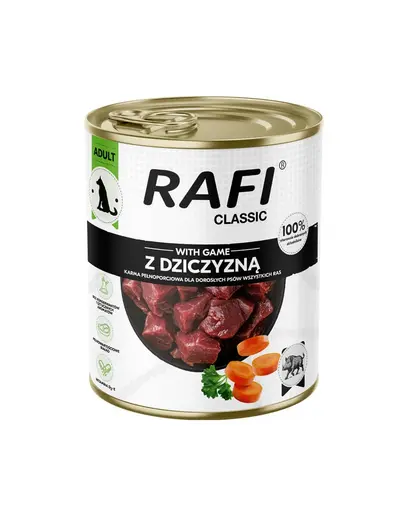 RAFI Classic cu vanat 800 g hrana umeda pentru caini adulti