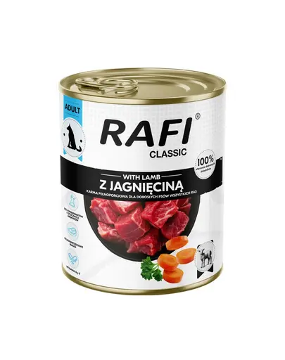 RAFI Classic cu miel 800 g hrana umeda pentru caini adulti