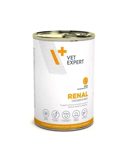 Hrana renala caini adulti cu insuficienta renala cronica VET EXPERT Veterinary Diet Renal, 400 g cu pui si orez