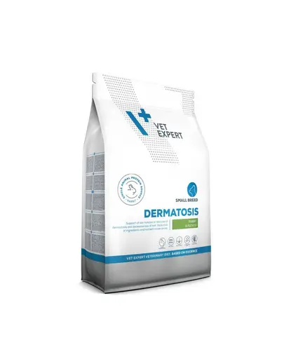 Hrana uscata caini talie mica cu dermatoze si intolerante VET EXPERT Veterinary Diet Dermatosis Small Breed, 8 kg cu iepure si cartofi