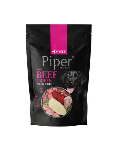 Hrana umeda caini adulti stomac de vita cu sfecla PIPER Animals 500 g