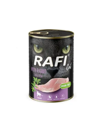 RAFI Cat Adult cu iepure hrana umeda pentru pisici sterilizate 400 g