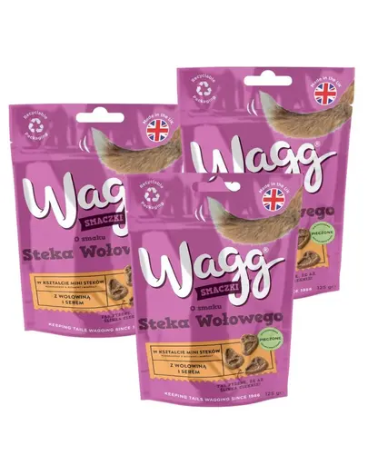 WAGG recompense cu vita pentru caini 3x125g