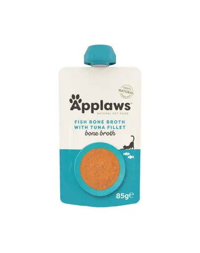 APPLAWS Cat Fish Bone Broth Supa de oase de peste cu file de ton pentru pisici 85 g