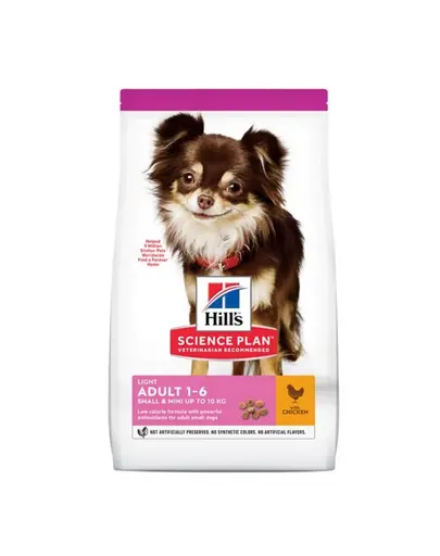 HILL'S Science Plan Adult Light Small & Mini cu pui 6 kg pentru caini adulti
