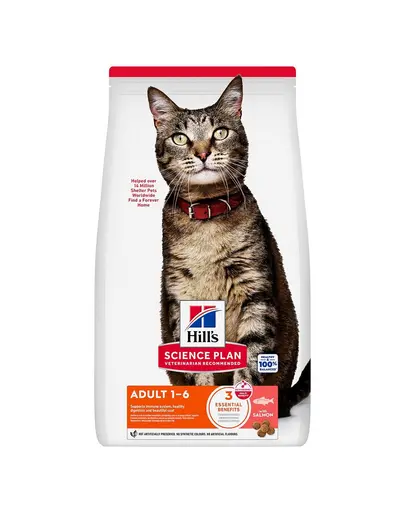 Hrana uscata pisici adulte somon HILL'S Science Plan 10 kg