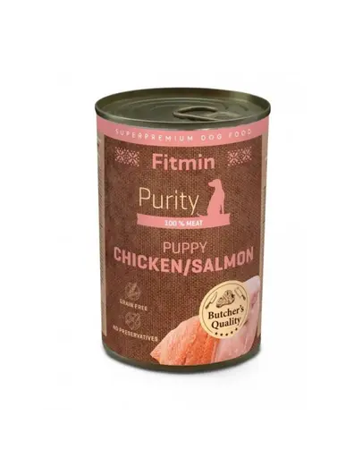 FITMIN Purity Puppy cu pui si somon 400 g hrana umeda pentru catei