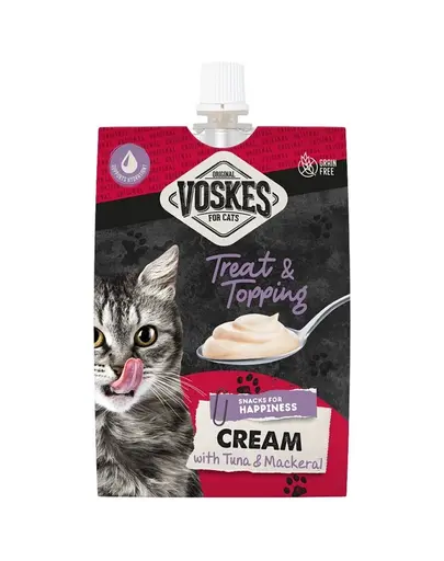 VOSKES Cream with Tuna and Mackerel 90 g crema cu ton si macrou pentru pisici
