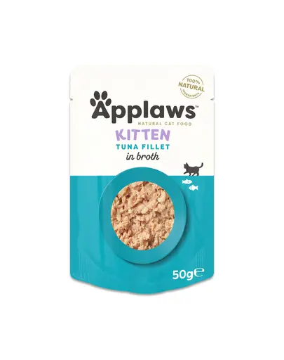 APPLAWS Kitten Tuna Fillet in Broth Hrana umeda pentru pui de pisica cu file de ton in supa 50 g
