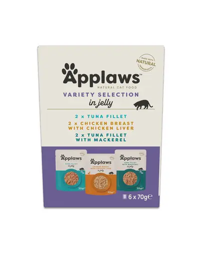 APPLAWS Cat Mix Multipack degustare mix arome in jeleu pentru pisici 6 x 70 g