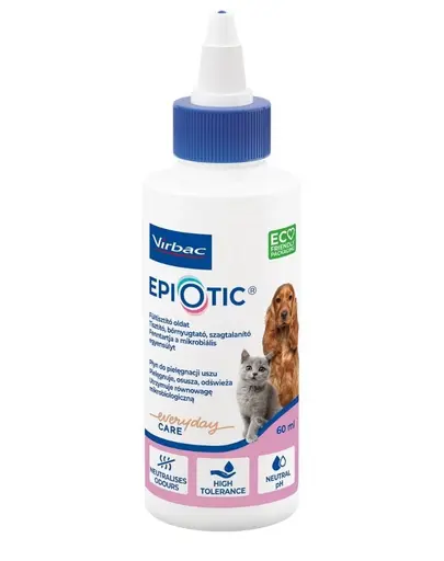 Solutie curatare urechi caini pisici Virbac EpiOtic 60 ml