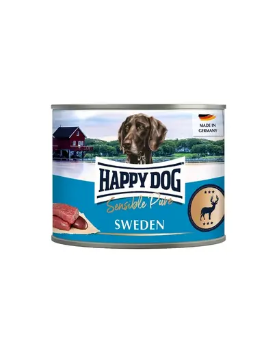 HAPPY DOG Sensible Pure Sweden hrana umeda pentru caini cu carne de cerb 200 g