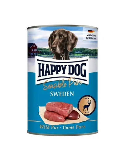HAPPY DOG Sensible Pure Sweden Vanat 400 g hrana umeda pentru caini