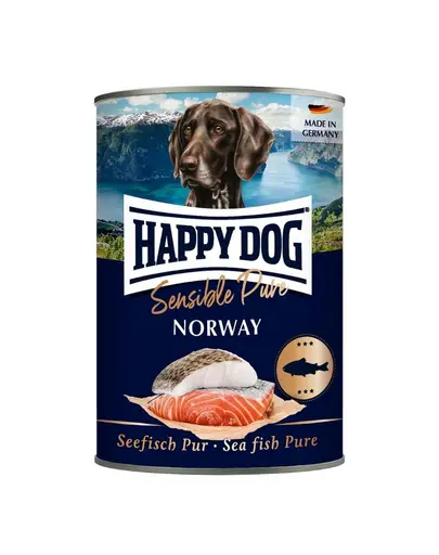HAPPY DOG Sensible Norway cu Peste 400 g Hrana umeda pentru caini