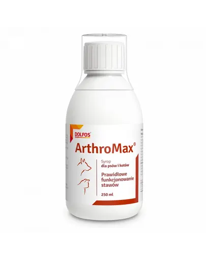 Supliment lichid pentru articulatii caini si pisici DOLFOS Arthromax 250 ml cu glucozamina, condroitina si acid hialuronic