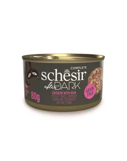 Hrana umeda pisici cu pui si sunca Schesir After Dark in supa 80 g