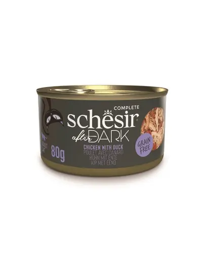 Hrana pisici cu pui si rata Schesir After Dark in supa 80 g