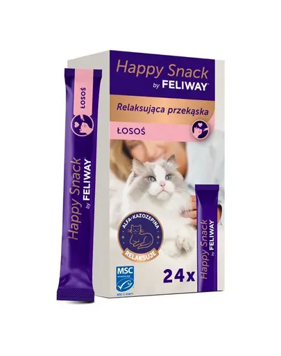 Gustare relaxanta pentru pisici FELIWAY Happy Snack cu somon 24x15 g