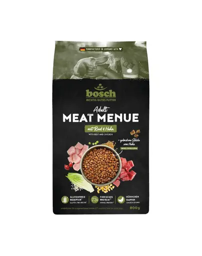 BOSCH Meat Menue Adult hrana caini adulti cu vita si pui, 800 g