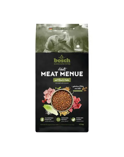 BOSCH Meat Menue Adult 12 kg hrana pentru caini adulti cu vita si pui
