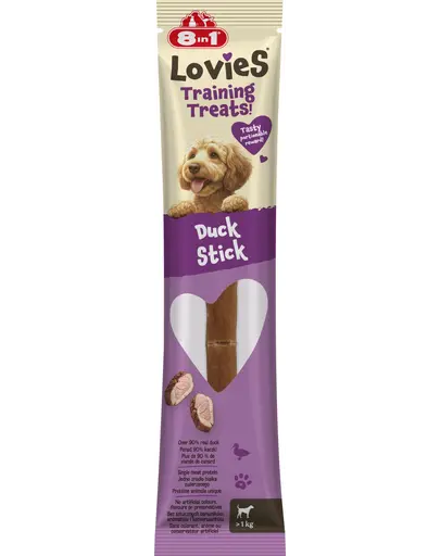 8IN1 Lovies Training Treats Duck Stick 15 g recompense pentru dresajul cainilor, batoane cu rata