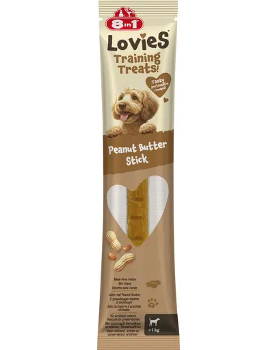 8IN1 Lovies Training Treats Peanut Butter Stick 15 g recompensa pentru dresajul cainilor cu cartof dulce si unt de arahide
