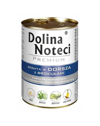 DOLINA NOTECI Premium set conserve caini 12x400g cod si broccoli