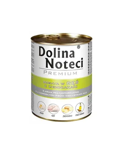 DOLINA NOTECI Premium mancare caini 12x400g gasca cu cartofi