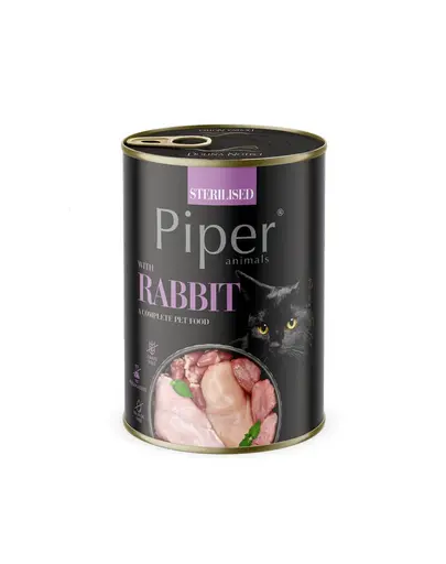 PIPER Animals Sterilised Rabbit 6x400 g cu iepure mancare pisici sterilizate