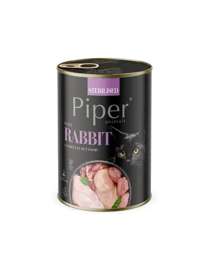 PIPER Animals Sterilised Rabbit 12x400 g cu iepure pentru pisica sterilizata