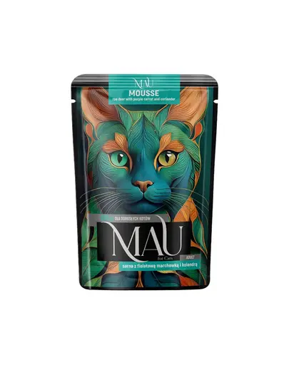 MAU Mousse pisici adulte, cu caprioara, morcov violet si coriandru 85 g