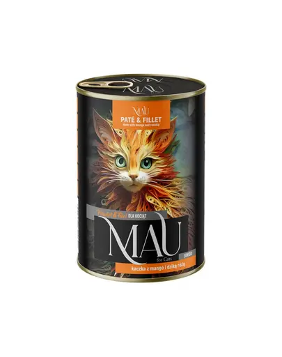 MAU Pate & Filet hrana umeda pisoi de la 3 luni, cu rata, mango si macese, conserva 400 g