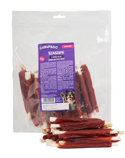 CHRUP&GO Frigaruie cu piept de rata 500 g gustare pentru caini