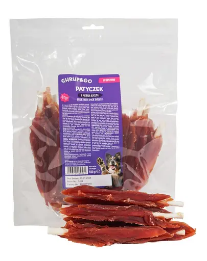 CHRUP&GO Bat cu piept de rata 500 g gustare pentru caini