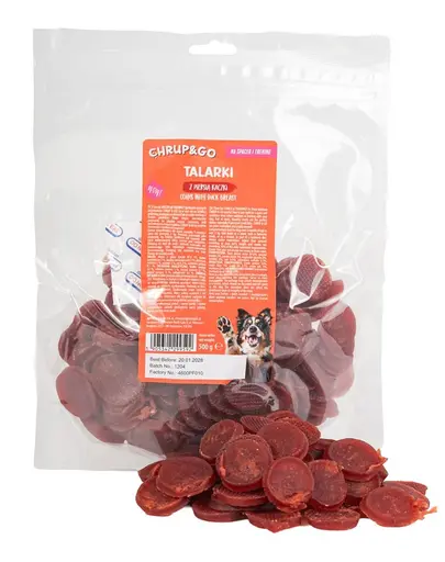 CHRUP&GO Rondelute cu piept de rata 500 g gustare pentru caini