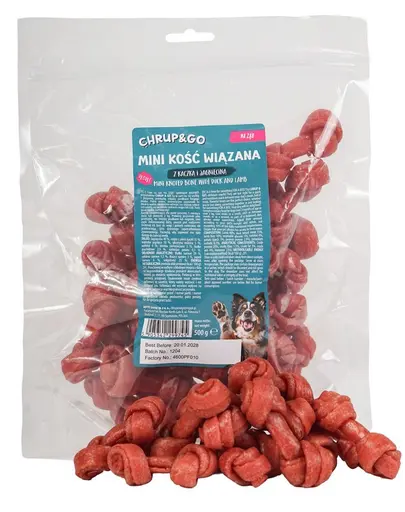 CHRUP&GO Mini Oase de ros cu rata si miel 500 g recompensa pentru caini