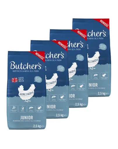 BUTCHER'S Original Junior 4 x 2,5kg hrana caini juniori