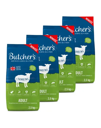 BUTCHER'S Original hrana cu miel pentru caini 4 x 2,5kg