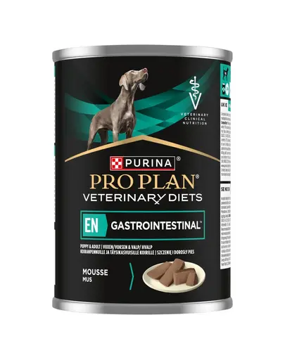 PURINA PRO PLAN Veterinary Diets EN Gastrointestinal Mousse 400 g hrana dietetica pentru caini cu probleme digestive