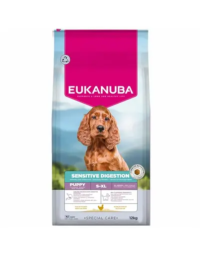 EUKANUBA Special Care Puppies cu Digestie Sensibila 12 kg hrana uscata pentru catei cu sistem digestiv sensibil
