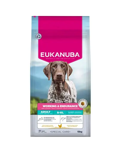 EUKANUBA Special Care Working & Endurance Adult hrana uscata pentru caini adulti activi 15 kg