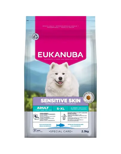EUKANUBA Special Care Adult Sensitive Skin 2,3 kg hrana uscata pentru caini adulti cu piele sensibila